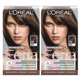 L'Oreal Paris Feria Hair Colour Kit front view, French Roast shade