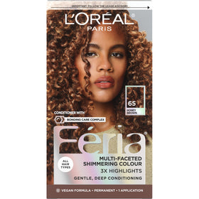 L'Oreal Paris Feria Hair Colour kit front view with Honey Brown shade