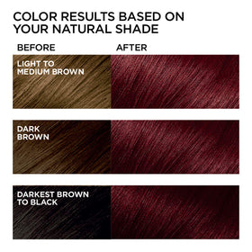 L'Oreal Paris Feria Hair Dye Kit R48 Intense Deep Auburn after colour conditioner
