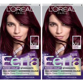 L'Oreal Paris Feria Hair Dye Kit V38 Violet Noir front view