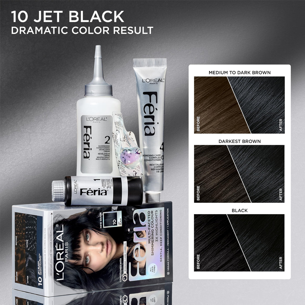 L'Oreal Paris Feria hair dye with included conditioner
