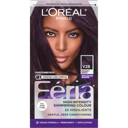 L'Oreal Paris Feria Midnight Violet Hair Colour packaging front view