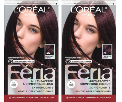 L'Oreal Paris Feria Multi-Faceted Hair Colour Kit Chocolate Cherry front view