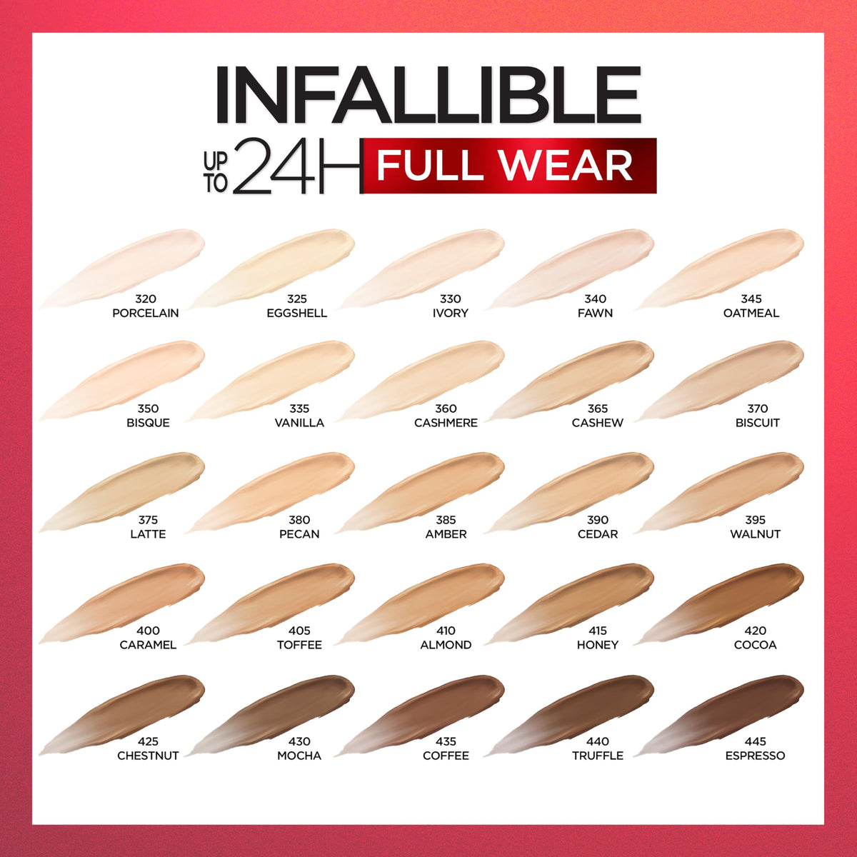 L'Oreal Paris Full Wear Concealer shade range