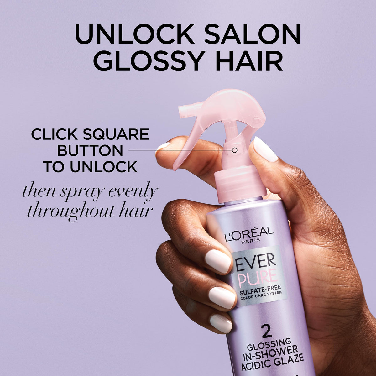 L'Oreal Paris Glossing In Shower Acidic Glaze application on hair