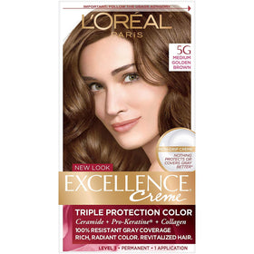L'Oreal Paris Hair Colour #5G Medium Gold Brown packaging front view