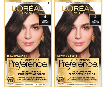 L'Oreal Paris Hair Colour Kit Dark Brown 4 front view