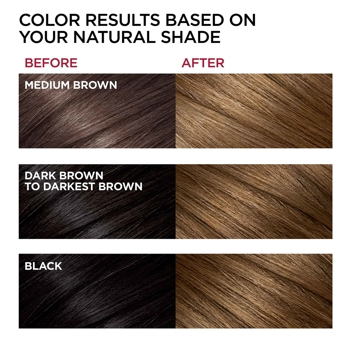 L'Oreal Paris Hair Colour U163 Hi-Lift Golden Brown on a model's hair