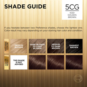 L'Oreal Paris hair dye swatch on hair