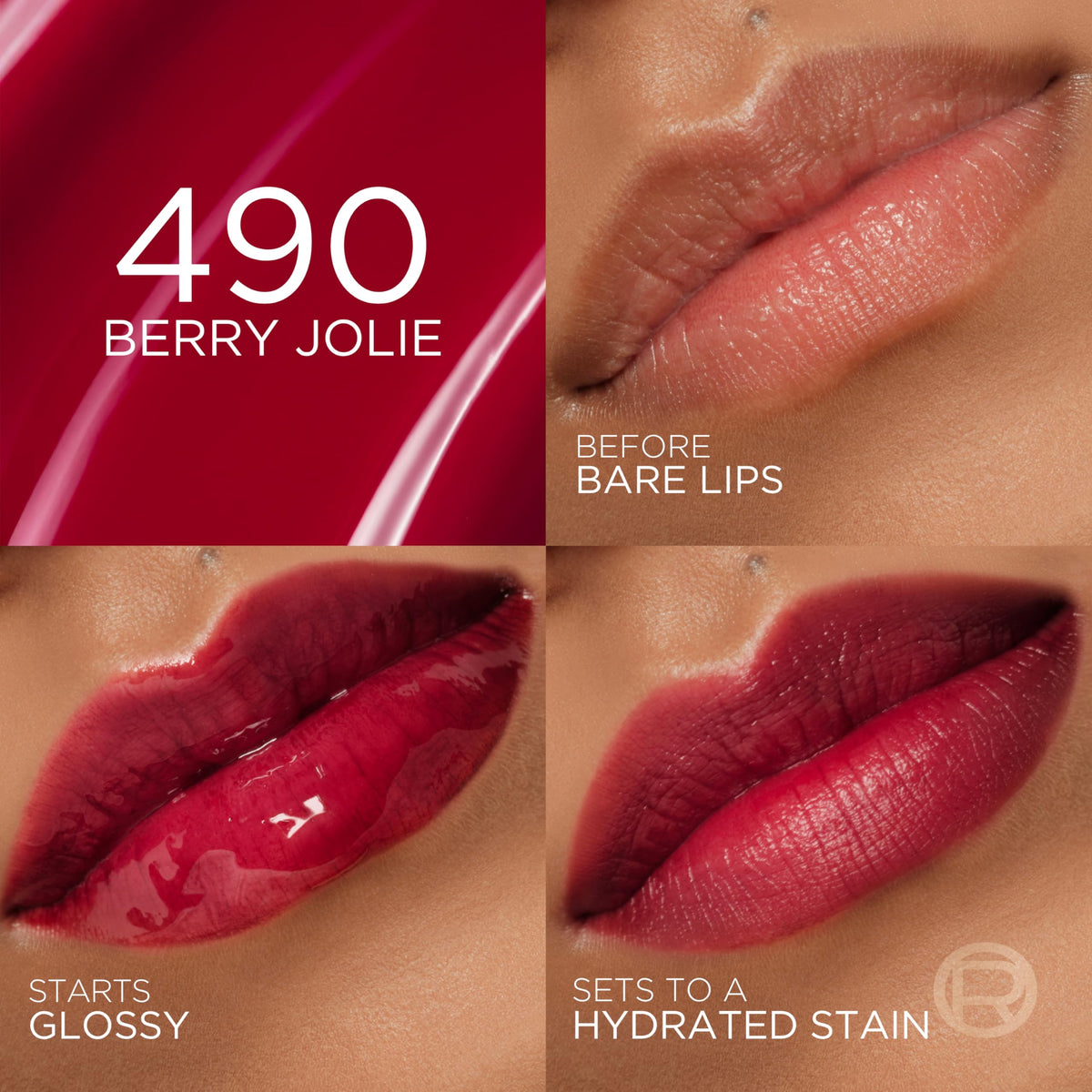 L'Oreal Paris Hyaluron Tint Lip Stain Serum 490 Berry Jolie applicator close-up