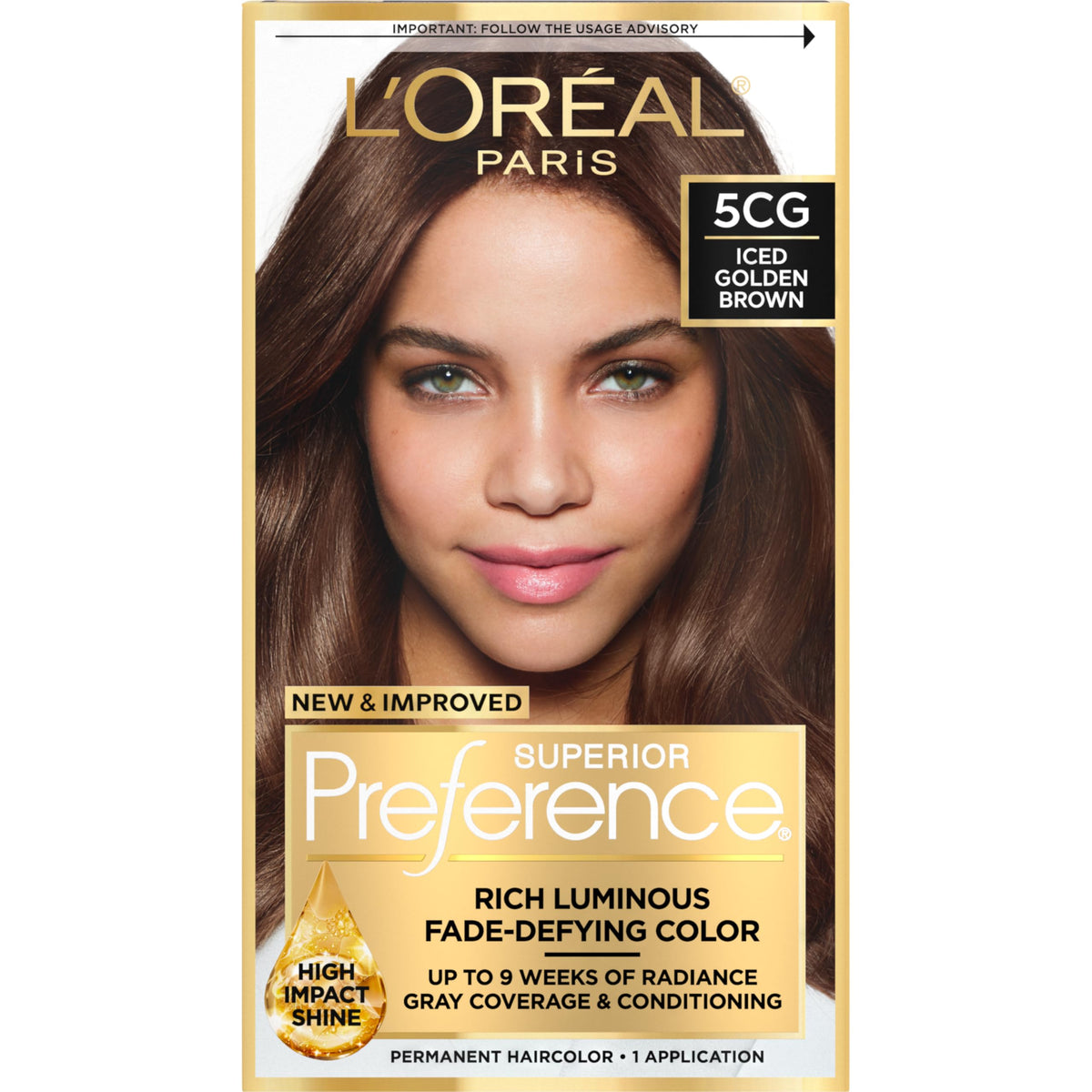 L'Oreal Paris Iced Golden Brown Hair Colour Kit front view