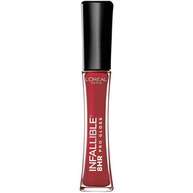 L'Oreal Paris Infallible 8 Hour Lip Gloss Rebel Red front view