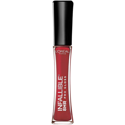 L'Oreal Paris Infallible 8 Hour Lip Gloss Rebel Red front view