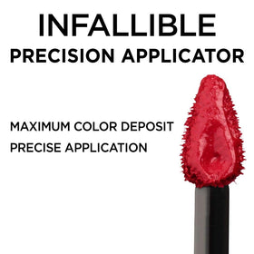 L'Oreal Paris Infallible 8 Hour Lip Gloss Rebel Red swatch