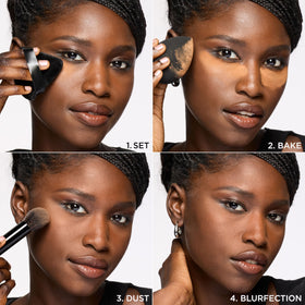 L'Oreal Paris Infallible Blur-fection powder alongside other makeup products