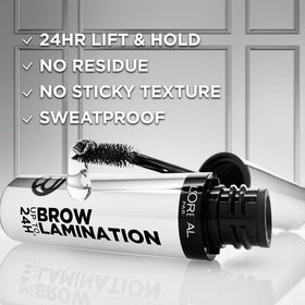 L'Oreal Paris Infallible Brow Lamination Gel 24H clear tube back view