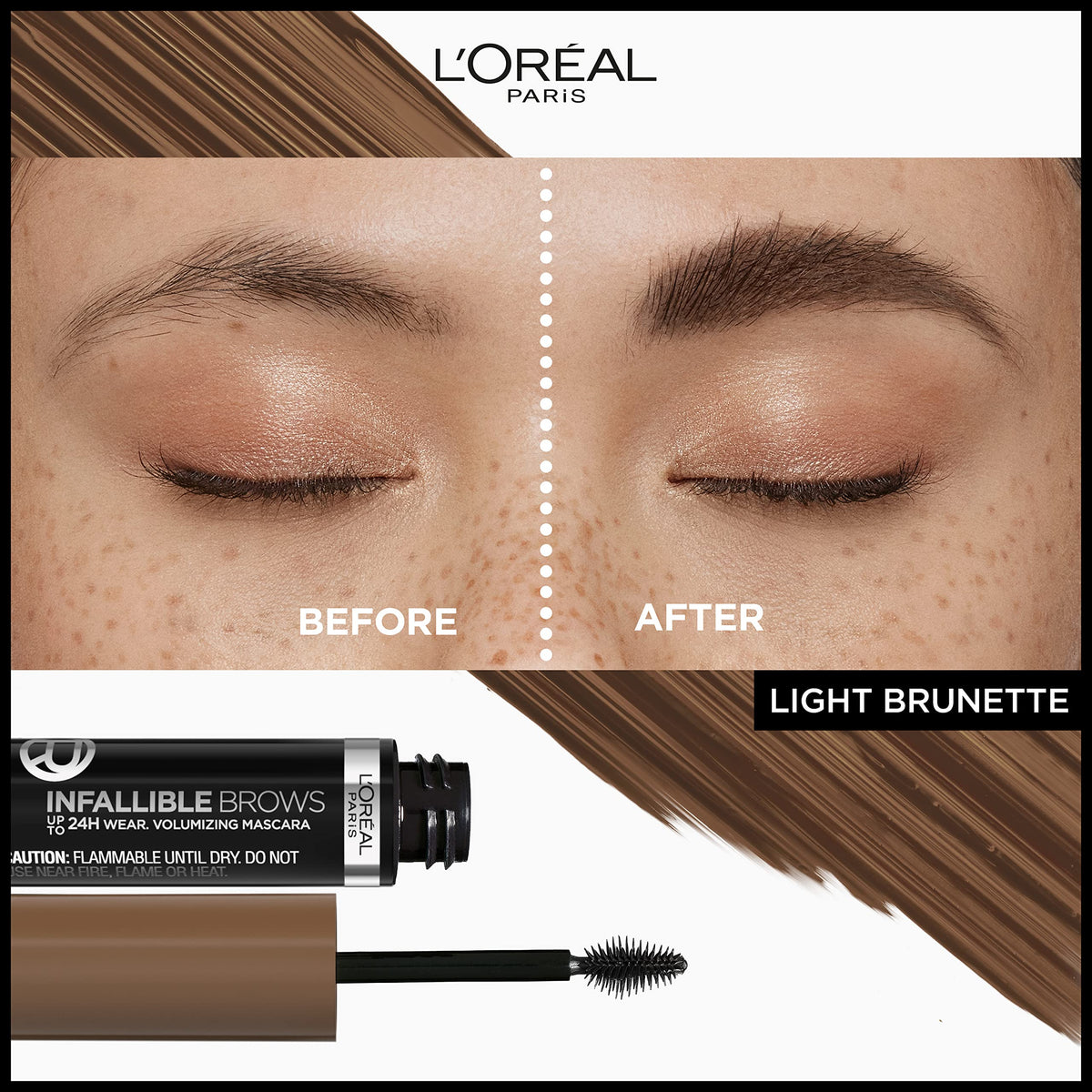 L'Oreal Paris Infallible Brow Mascara 6.0 Light Brunette packaging