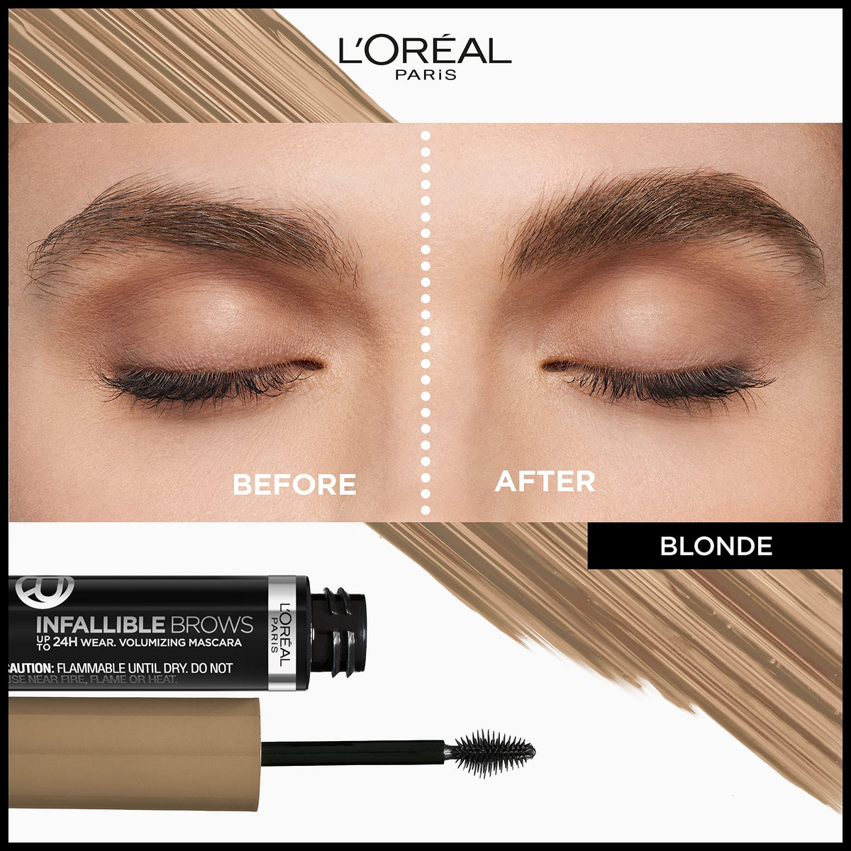 L'Oreal Paris Infallible Brow Mascara 7.0 Blonde with brush