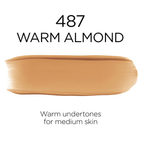 L'Oreal Paris Infallible Foundation 487 Warm Almond with makeup tools