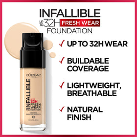 L'Oreal Paris Infallible Foundation 530 Deep Amber application on skin