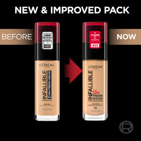 L'Oreal Paris Infallible Foundation 530 Deep Amber bottle side view