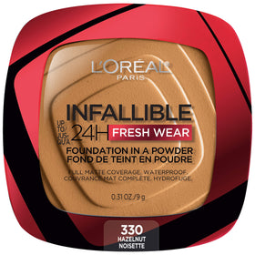 L'Oreal Paris Infallible Fresh Wear Powder Foundation in Hazelnut front view