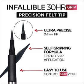 L'Oreal Paris Infallible Grip Eyeliner Green applied on eyelid
