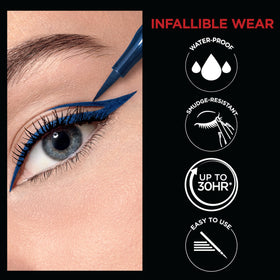 L'Oreal Paris Infallible Grip Eyeliner Green with other makeup products