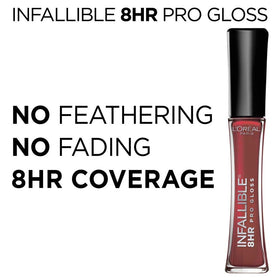 L'Oreal Paris Infallible Lip Gloss Barely Nude shade swatch
