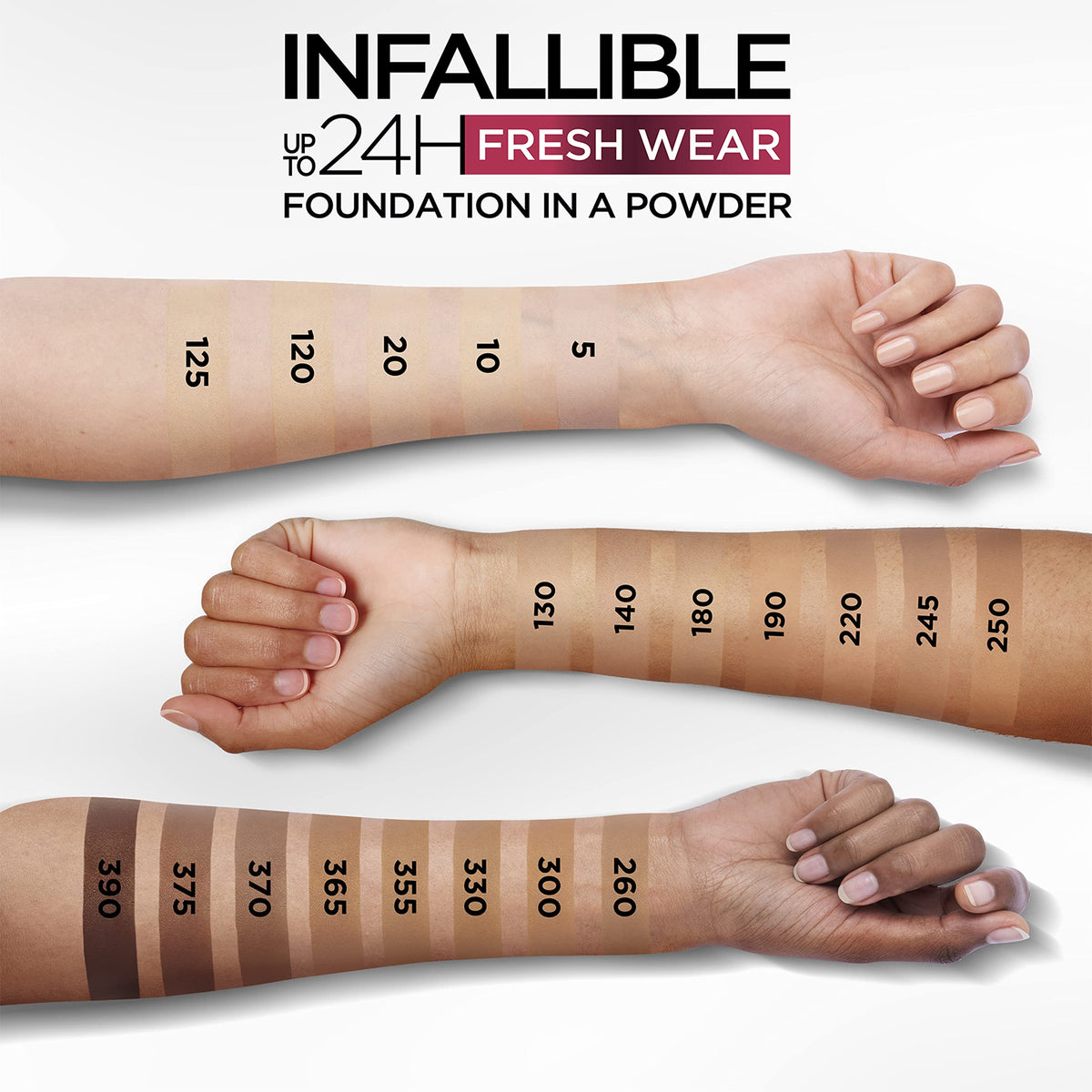 L'Oreal Paris Infallible Powder Foundation Amber application