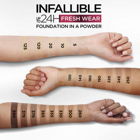 L'Oreal Paris Infallible Powder Foundation Amber application