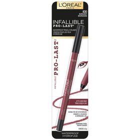 L'Oreal Paris Infallible Pro-Last Pencil Eyeliner Burgundy with packaging