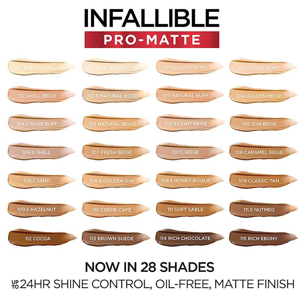 L'Oreal Paris Infallible Pro-Matte Foundation Sand with applicator