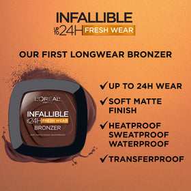 L'Oreal Paris Infallible Soft Matte Bronzer Deep Tan back view