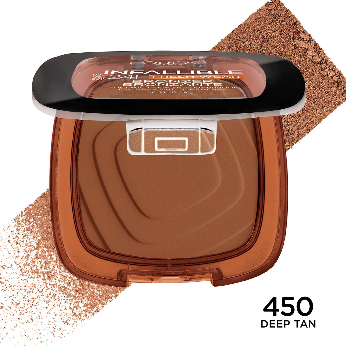L'Oreal Paris Infallible Soft Matte Bronzer Deep Tan swatch on skin