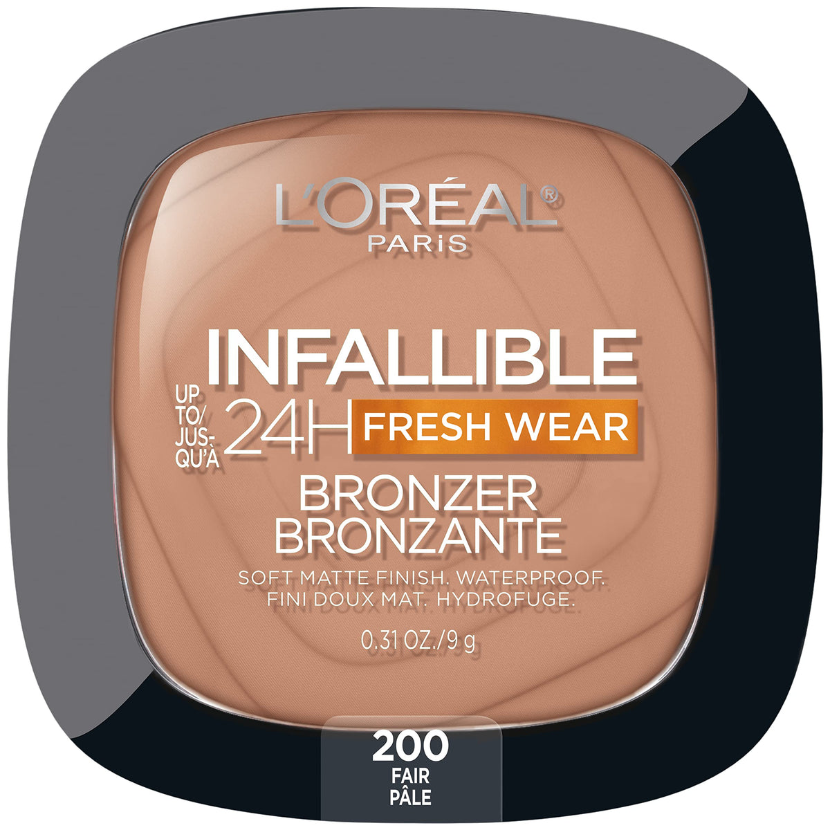 L'Oreal Paris Infallible Soft Matte Bronzer front view with packaging