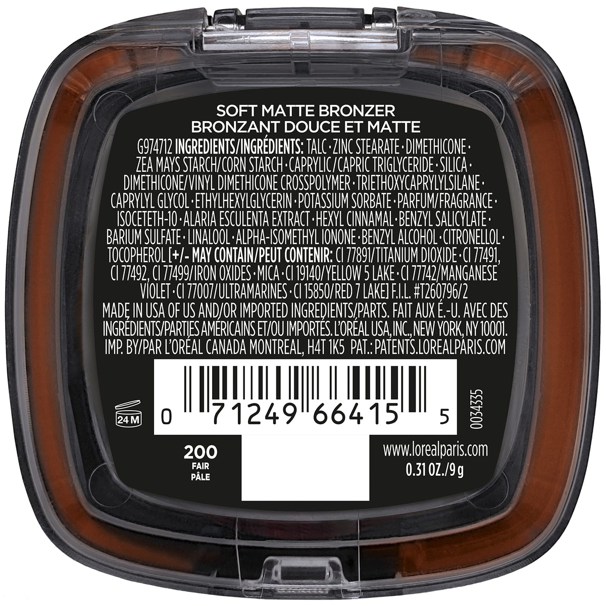 L'Oreal Paris Infallible Soft Matte Bronzer in use on model