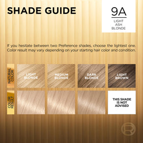 L'Oreal Paris instruction leaflet for hair dye application