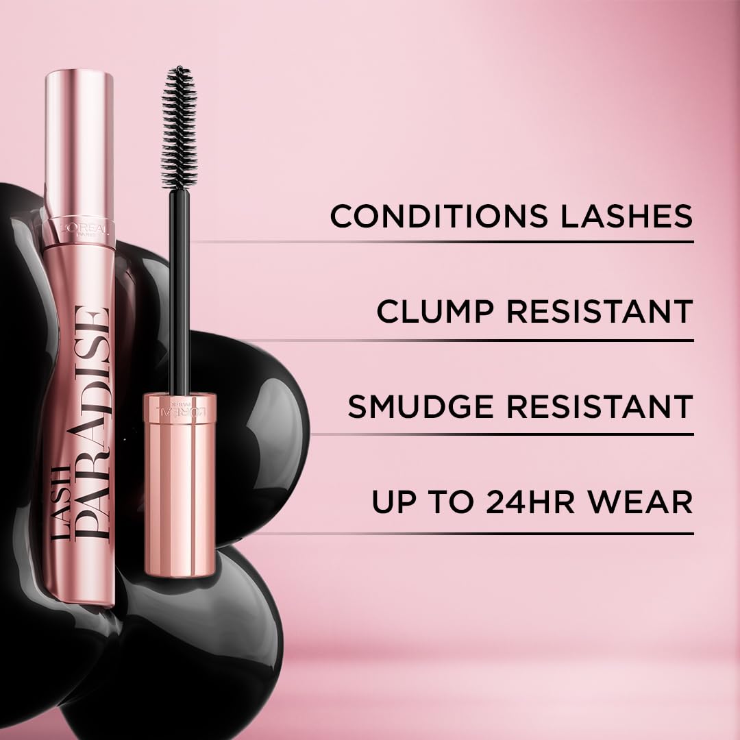 L'Oreal Paris Lash Paradise Mascara applied on lashes