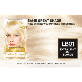 L'Oreal Paris LB01 Extra Light Ash Blonde hair dye kit back view