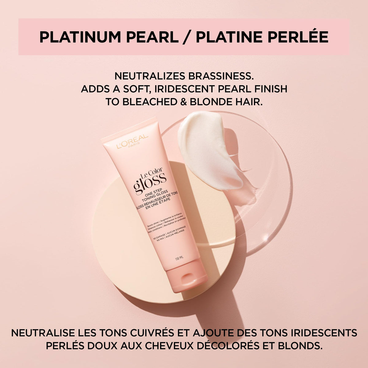 L'Oreal Paris Le Color Gloss 4oz tube with coconut oil