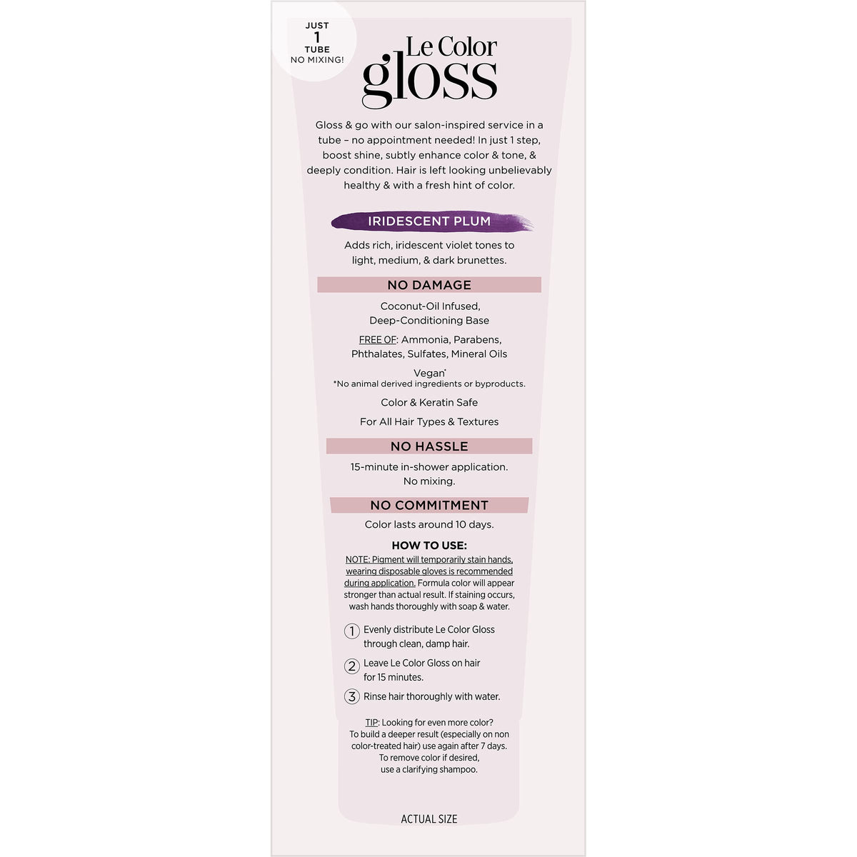 L'Oreal Paris Le Color Gloss application in shower