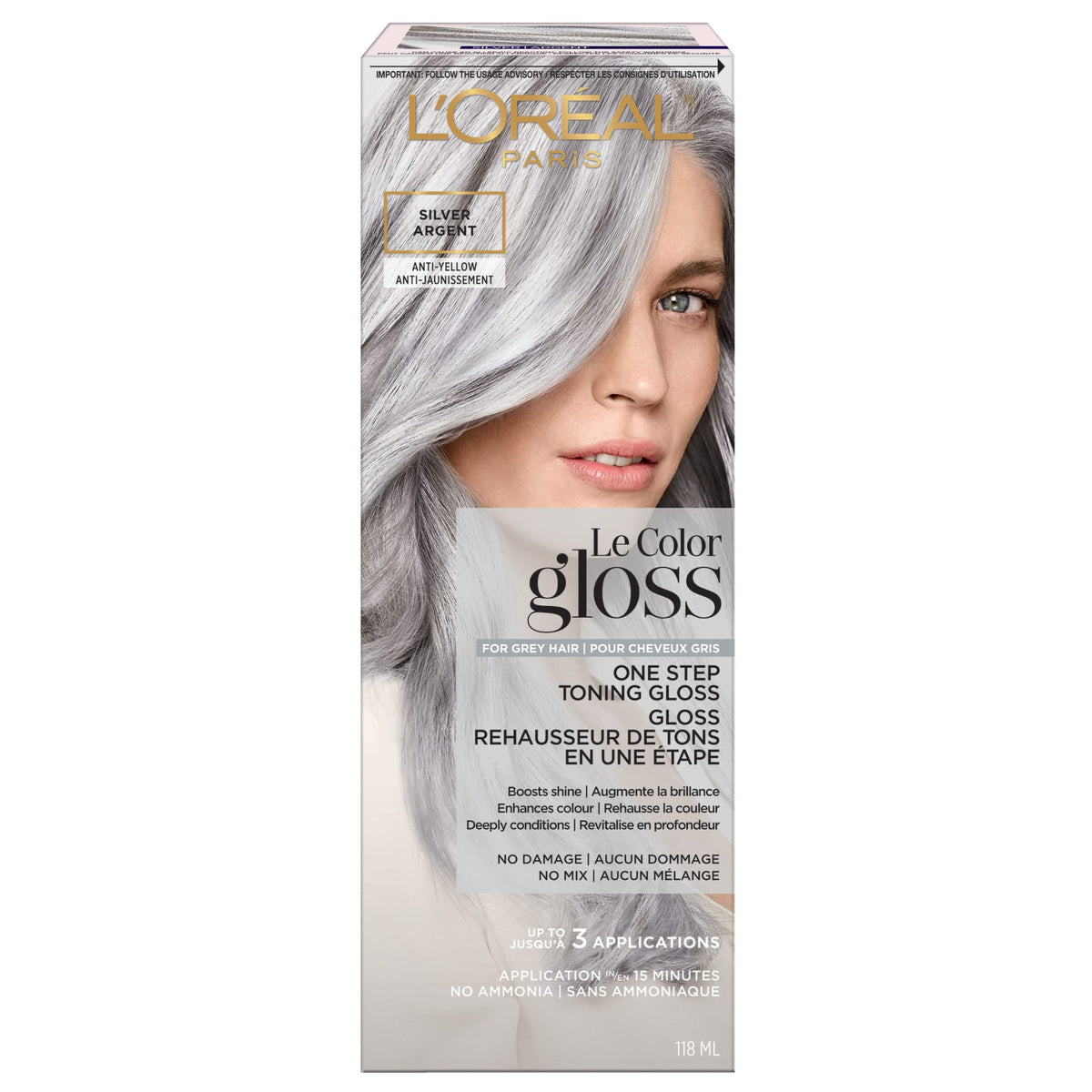 L'Oreal Paris Le Color Gloss Silver 4 Ounce front view