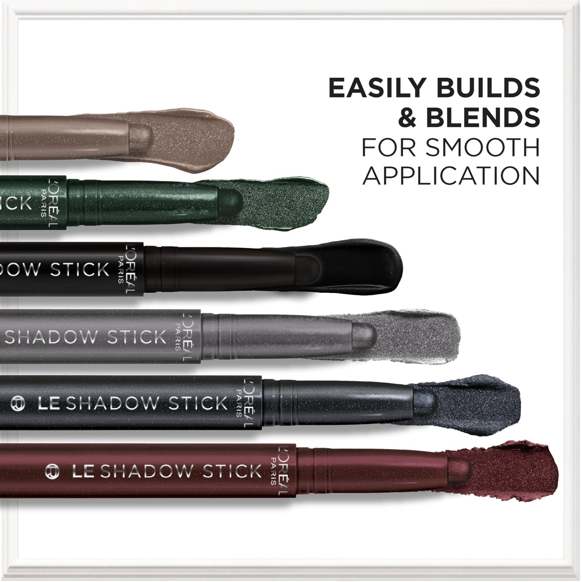 L'Oreal Paris Le Shadow Stick Eyeshadow 270 Twilight Emerald applied on eyelid