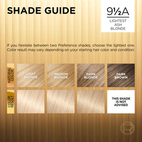 L'Oreal Paris Lightest Ash Blonde Hair Colour application instructions