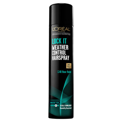 L'Oreal Paris LOCK IT Weather Control Hairspray front view 8.25 oz