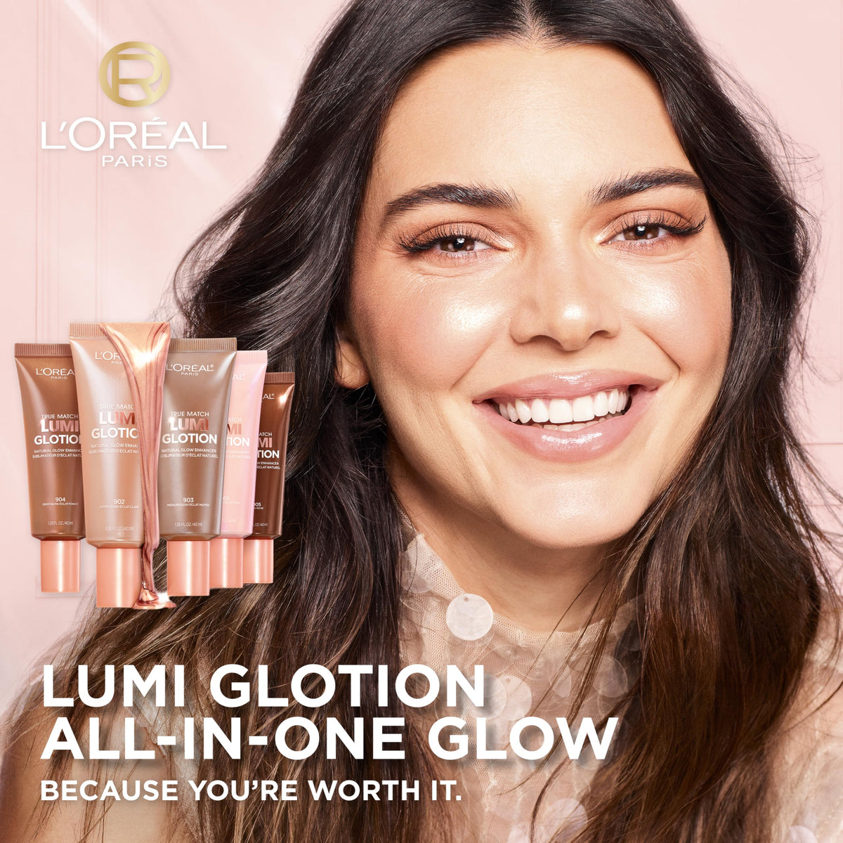 L'Oreal Paris Lumi Glotion XL packaging with product details