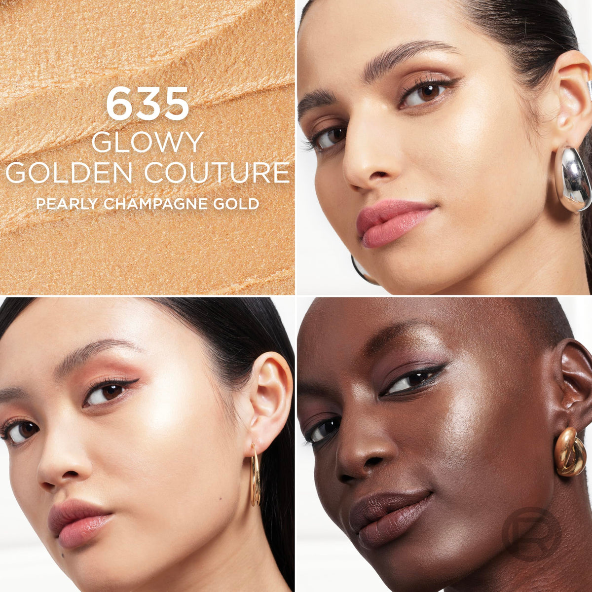 L'Oreal Paris Lumi Highlighter Stick 635 Golden Couture swatch on skin