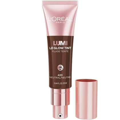 L'Oreal Paris Lumi Le Glow Skin Tint front view, Neutral 420