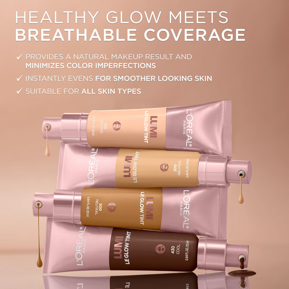 L'Oreal Paris Lumi Le Glow Skin Tint side view